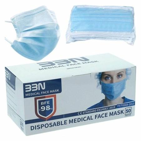 Mascarilla Higiénica Azul Adulto (50 uds)