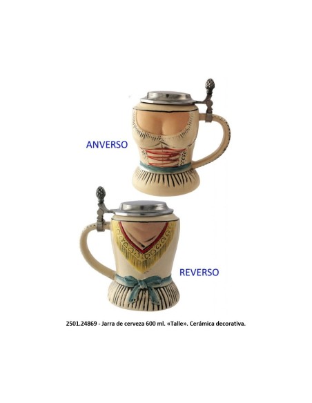 Jarra De Cerveza de Ceramica 600ml Talle