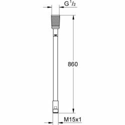 Manguera de Ducha Grohe M15x1/2 46104-000 Metal 86 cm