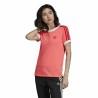 Camiseta de Manga Corta Mujer Adidas 3 Stripes Salmón