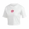 Camiseta de Manga Corta Mujer Adidas Adicolor 3D Trefoil Blanco