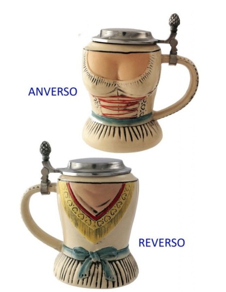 Jarra De Cerveza de Ceramica 600ml Talle