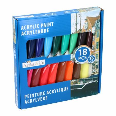 Set de Pintura Acrílica Artist&CO 18 Piezas 36 ml