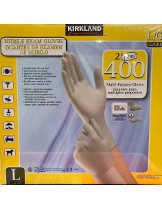 Kirkland Signature Guantes de Nitrilo 400 Unidades TALLA L