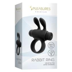 Anillo para el Pene S Pleasures Rabbit Negro