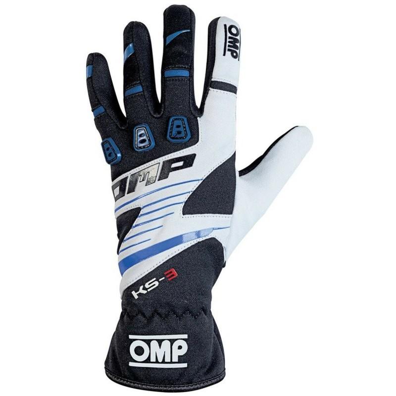 Guantes de Karting OMP KS-3 Azul Blanco Negro L