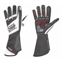 Guantes de Hombre para Conducir OMP KS-1R Blanco/Negro S