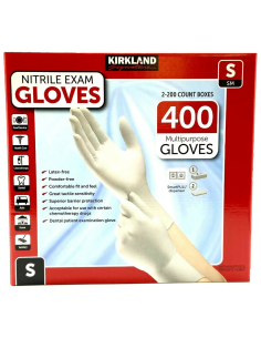 Kirkland Signature Guantes de Nitrilo 400 Unidades TALLA S
