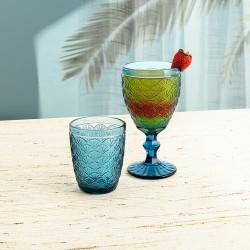 Vaso Bidasoa Blue Moon Azul Vidrio 240 ml (6 Unidades)