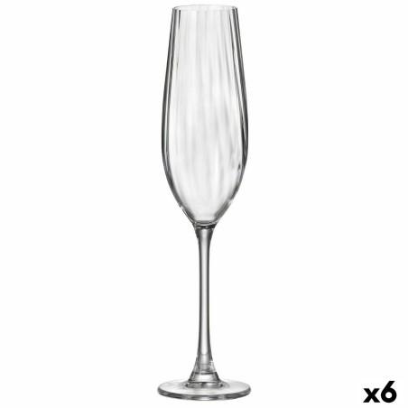 Copa de champán Bohemia Crystal Optic Transparente Vidrio 260 ml (6 Unidades)