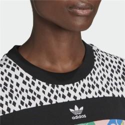 Camiseta de Manga Corta Mujer Adidas Cropped Negro (42)