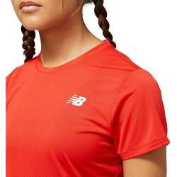 Camiseta de Manga Corta Mujer New Balance Accelerate Rojo