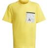 Camiseta de Manga Corta Infantil Adidas Future Pocket Amarillo