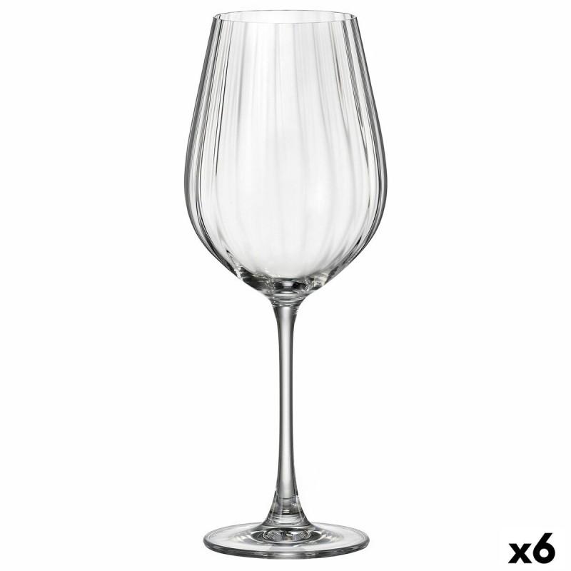 Copa de vino Bohemia Crystal Optic Transparente 650 ml 6 Unidades