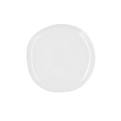 Plato Llano Ariane Earth Cerámica Blanco Ø 27 cm (6 Unidades)