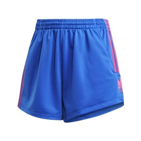 Pantalones Cortos Deportivos para Mujer Adidas Originals Adicolor 3D Trefoil Azul