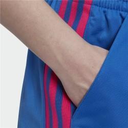 Pantalones Cortos Deportivos para Mujer Adidas Originals Adicolor 3D Trefoil Azul