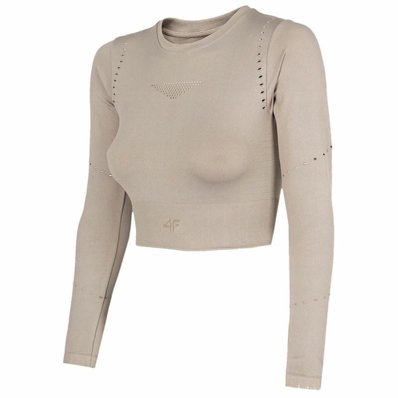 Sudadera sin Capucha Mujer 4F Beige