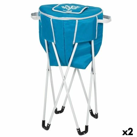 Nevera Portátil Aktive Azul Plegable Con soporte 43 x 85 x 43 cm (2 Unidades)