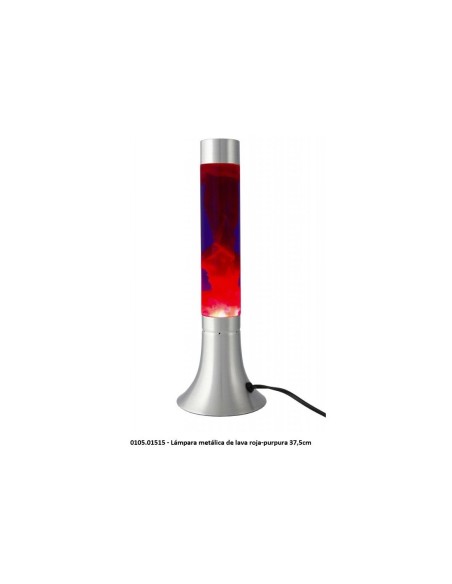Lampara Metalica de Lava Roja-Purpura 37,5cm