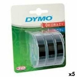 Cinta Laminada para Rotuladoras Dymo 84773 9 mm x 3 m Negro Blanco (5 Unidades)