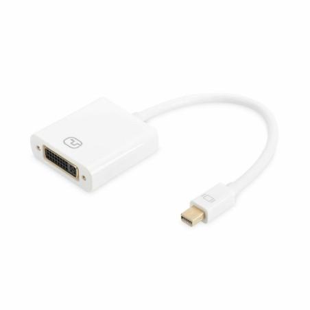 Adaptador Mini DisplayPort a DVI Digitus AK-340406-001-W Blanco Negro