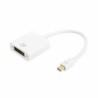 Adaptador Mini DisplayPort a DVI Digitus AK-340406-001-W Blanco Negro