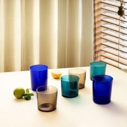 Vaso Bohemia Crystal Optic Azul Vidrio 500 ml (6 Unidades)