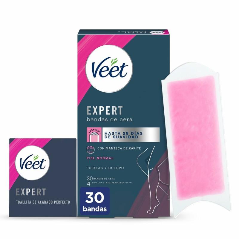 Bandas Depilatorias Corporales Veet Expert (30 unidades)