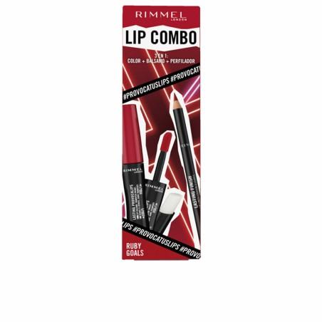 Set de Maquillaje Rimmel London Lip Combo 3 Piezas Ruby Goals