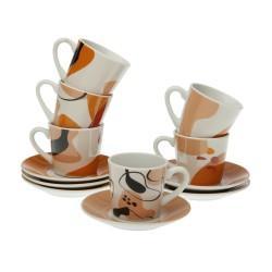 Juego de 6 Tazas con Plato Versa Katrien Porcelana