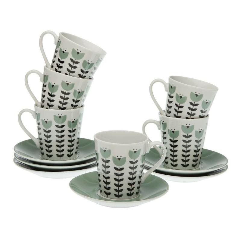 Juego de 6 Tazas con Plato Versa Erna Porcelana