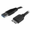 Cable USB a micro USB Startech USB3AUB2MS Negro