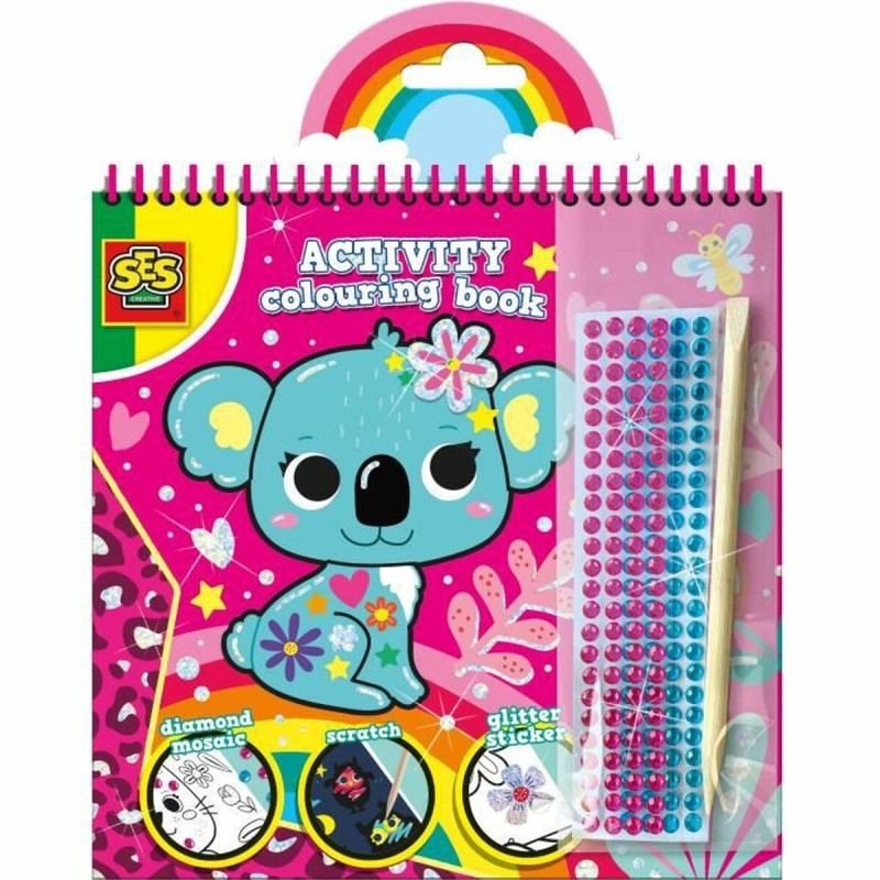 Dibujos para pintar SES Creative Activity Colouring Book 3 en 1 Cuaderno