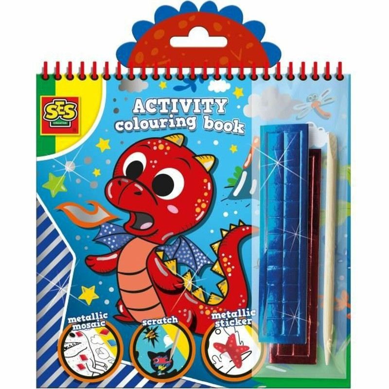 Dibujos para pintar SES Creative Activity Colouring Book 3 en 1 Cuaderno