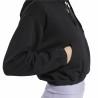 Sudadera con Capucha Mujer Reebok Sportswear Cropped Negro