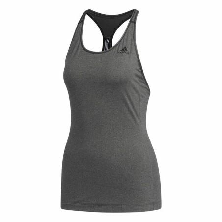 Camiseta para Mujer sin Mangas Adidas 3 Stripes Tank Gris oscuro