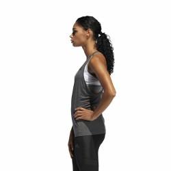 Camiseta para Mujer sin Mangas Adidas 3 Stripes Tank Gris oscuro