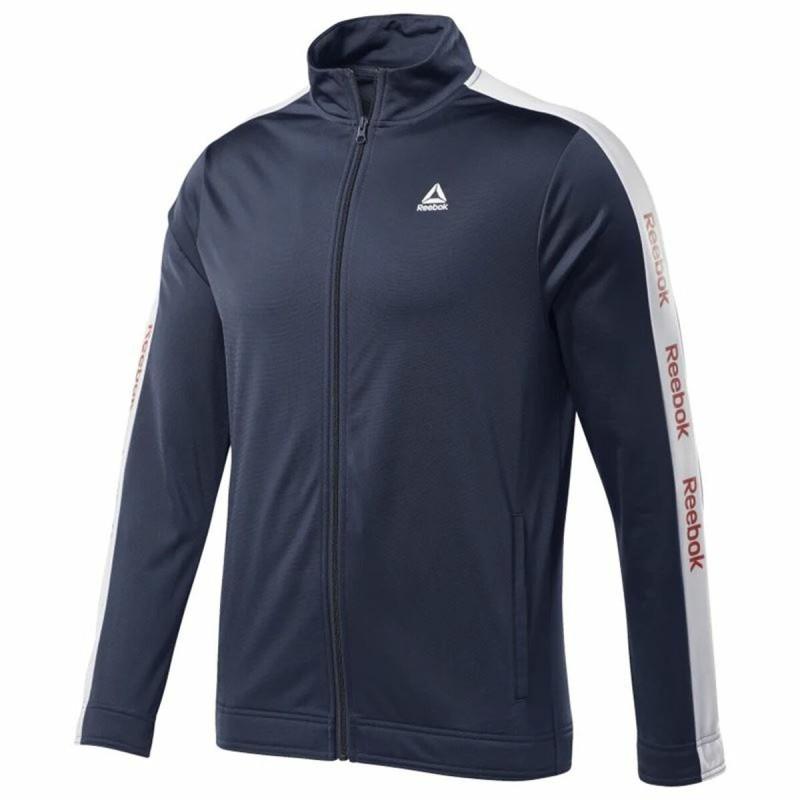 Chaqueta Deportiva para Hombre Reebok Essentials Linear Logo Azul oscuro