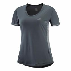 Camiseta de Manga Corta Mujer Salomon Agile Gris oscuro