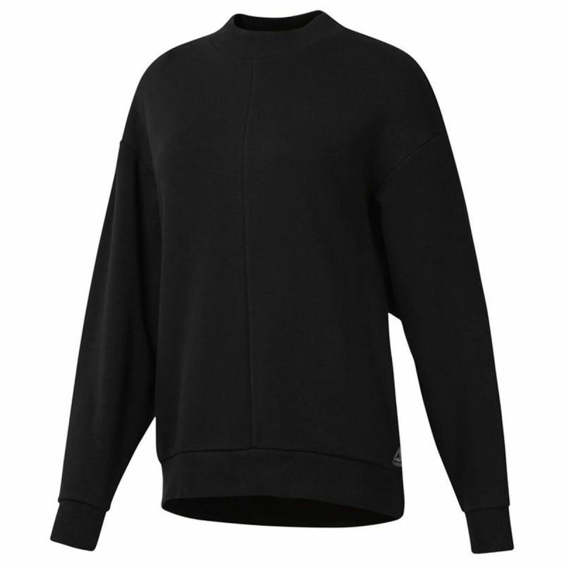 Sudadera sin Capucha Mujer Reebok Supply Crew Negro