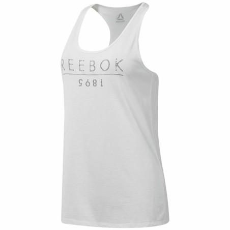 Camiseta para Mujer sin Mangas Reebok 1895 Race Blanco