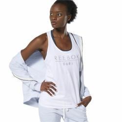 Camiseta para Mujer sin Mangas Reebok 1895 Race Blanco