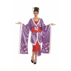 Disfraz para Adultos Geisha M/L Morado (3 Piezas)