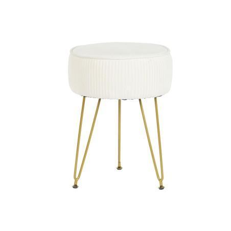 Reposapiés DKD Home Decor 34,5 x 34,5 x 48 cm Metal Blanco Moderno