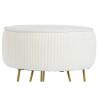 Reposapiés DKD Home Decor 34,5 x 34,5 x 48 cm Metal Blanco Moderno