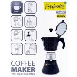 Cafetera Italiana Feel Maestro MR-1667-6 Negro Granito Aluminio 300 ml 6 Tazas