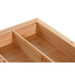 Organizador para Cubiertos DKD Home Decor Extensible Natural Bambú 33 x 45,5 x 6,4 cm