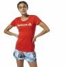 Camiseta de Manga Corta Mujer Reebok Scoop Neck Rojo