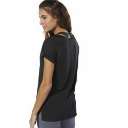 Camiseta de Manga Corta Mujer Reebok Wor Supremium Detail Negro